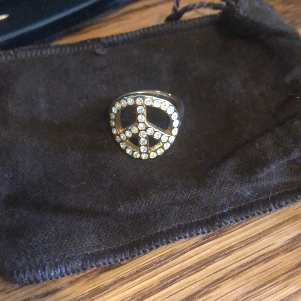 Coach Peace Sign Ring
